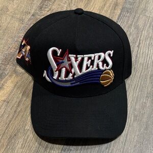 Black Sixers Snapback Cap with Embroidered Logo
